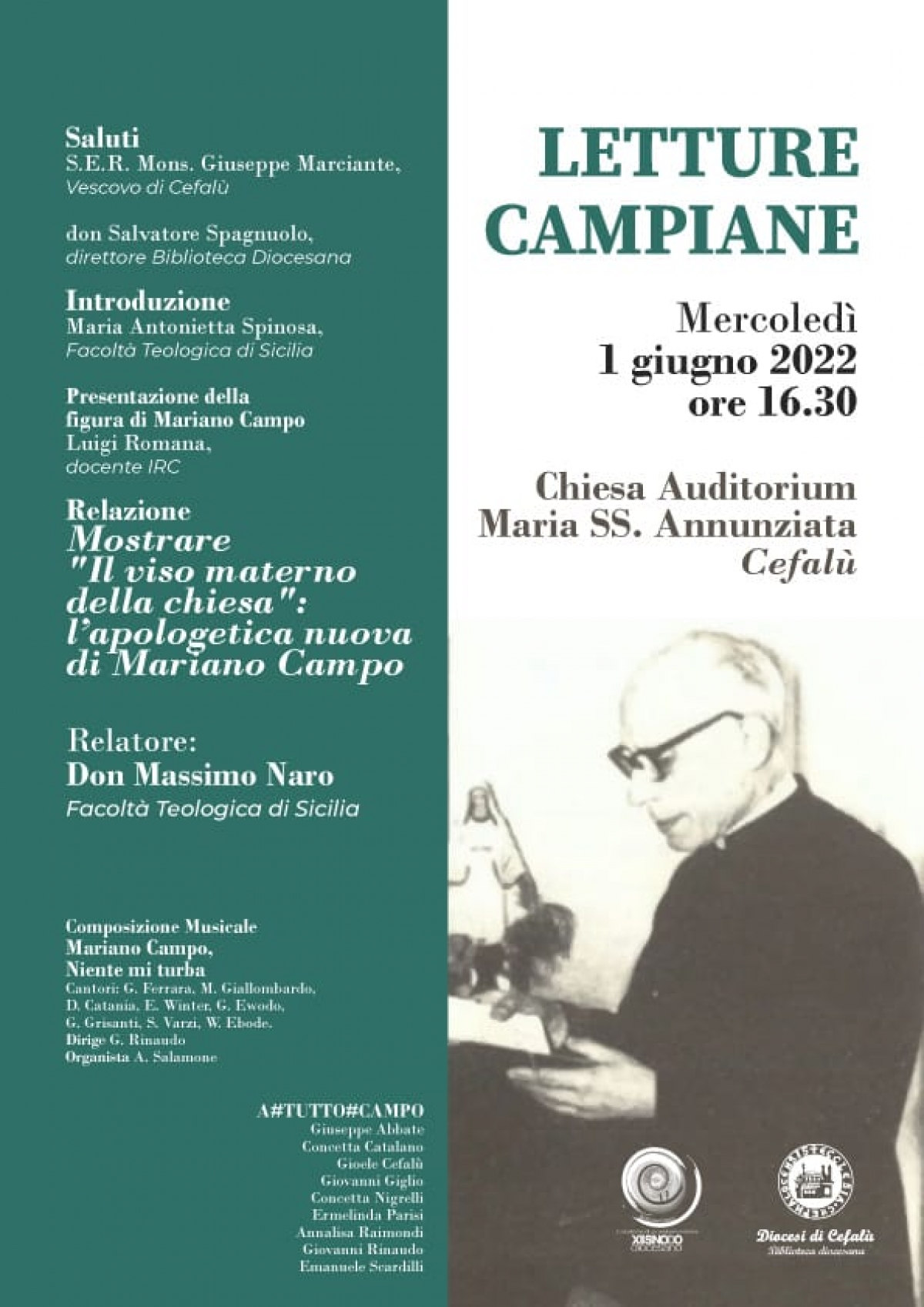 LETTURE CAMPIANE - Mercoledì 1° giugno 2022